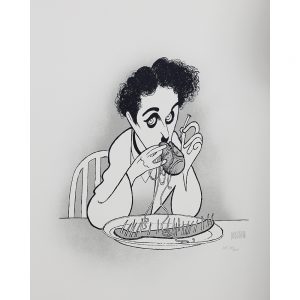 Charlie Chaplin in The Gold Rush (color)