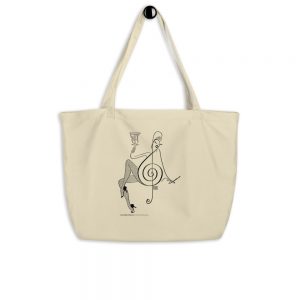Put it in Writing Large organic tote bag