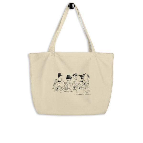 Comedians at Lunch Large organic tote bag